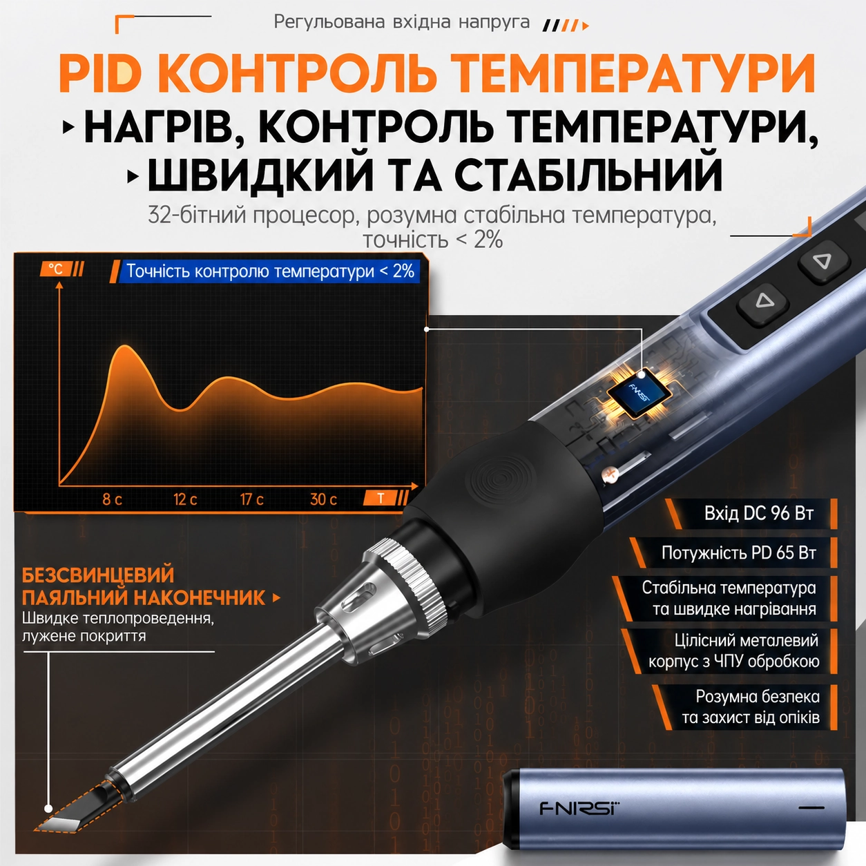 FNIRSI HS-01 Розумний портативний паяльник