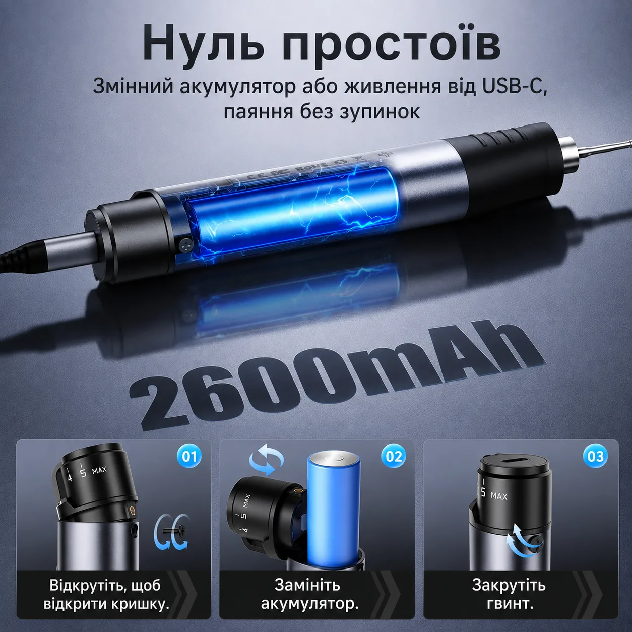 FNIRSI HS-03 Акумуляторний розумний паяльник