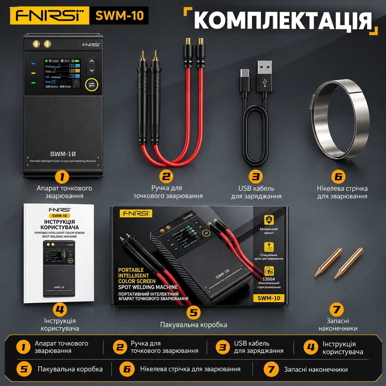 FNIRSI SWM-10 Апарат точкового зварювання